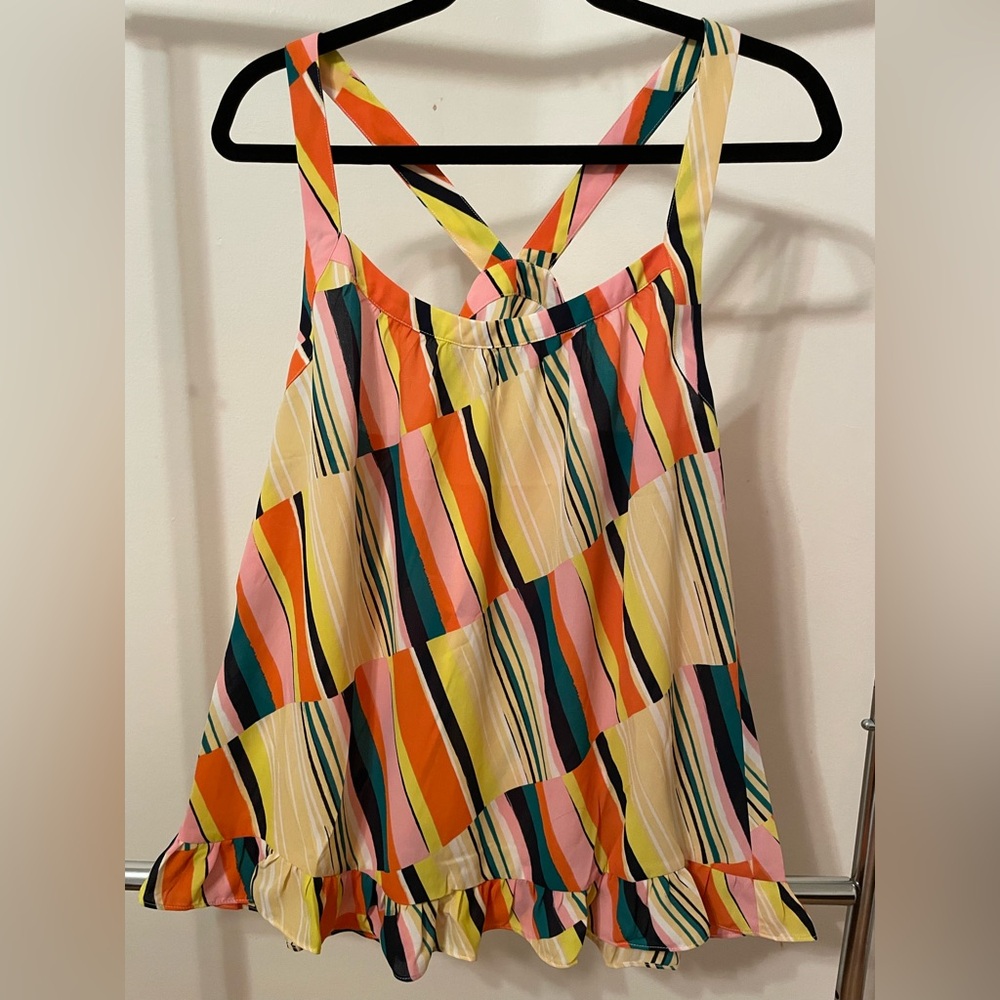 CAbi Multicolor Striped Top